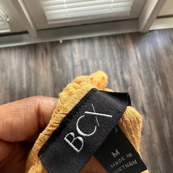 BCX Mustard Yellow Ruffle Tiered Sleeveless Top - Size XL - Picture 3 of 3